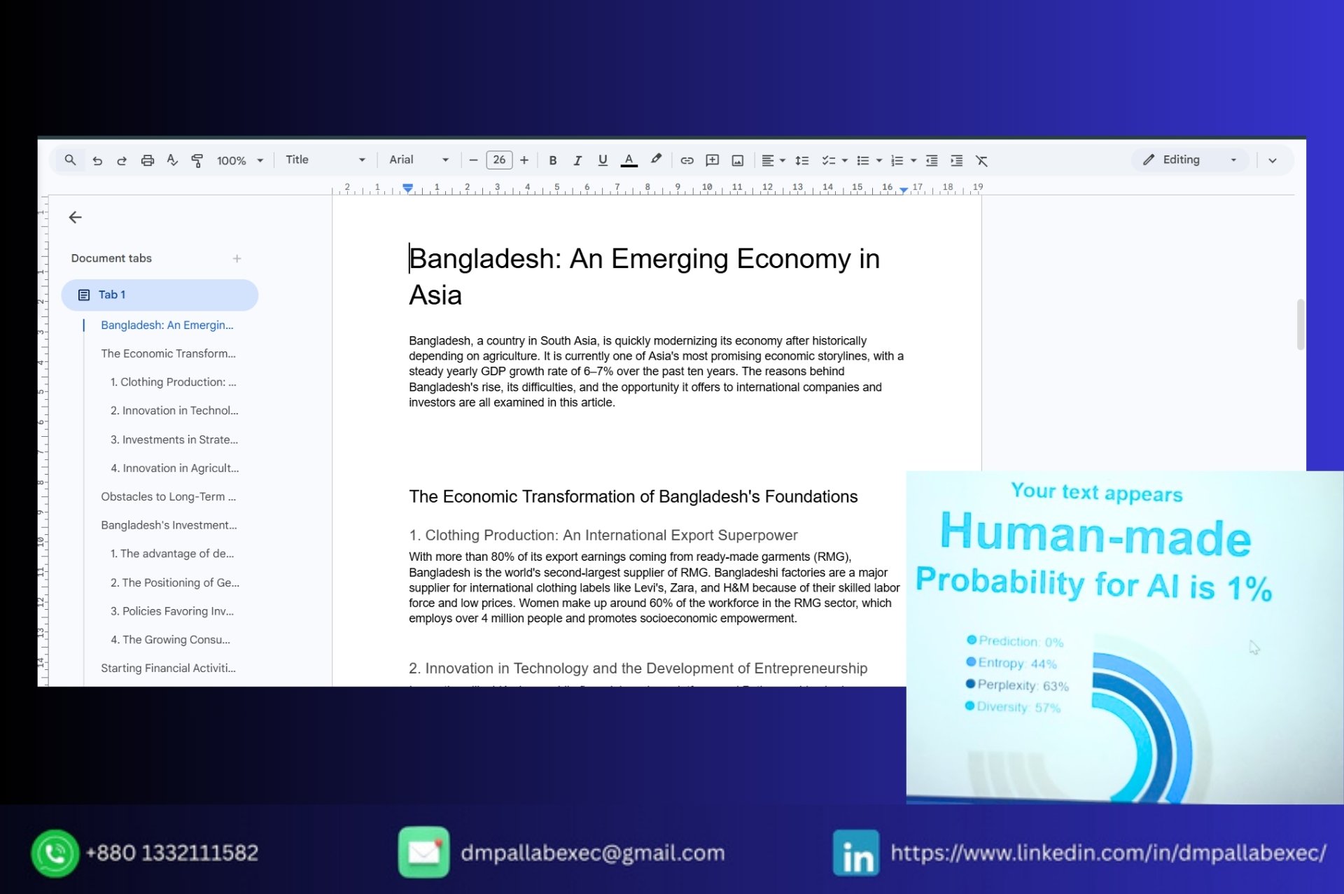 99.99% AI-Free Content Writing