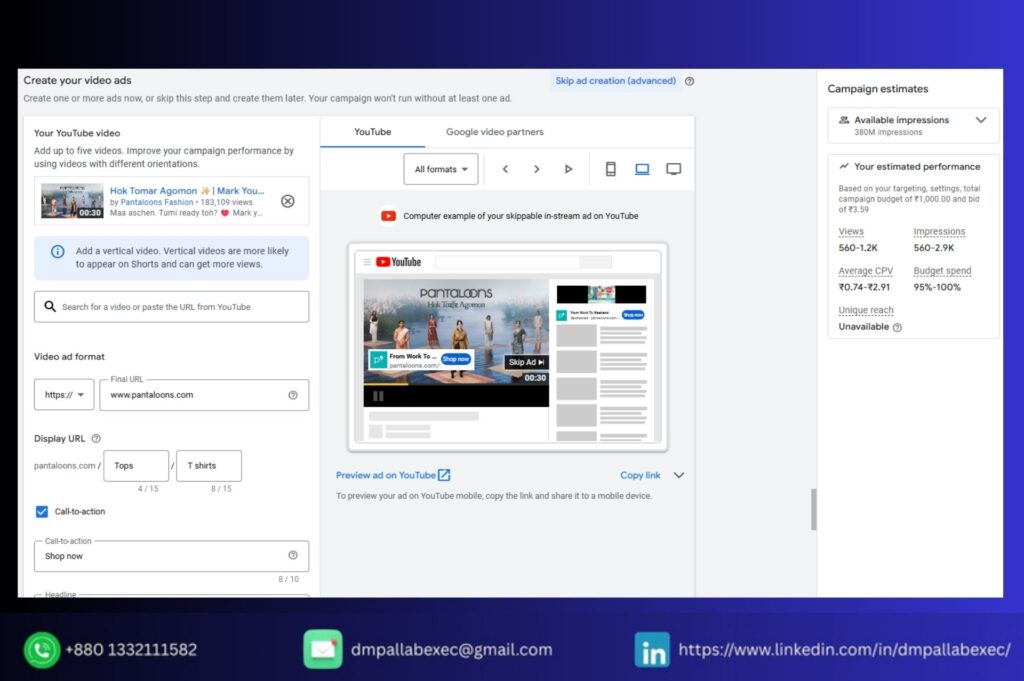 Google Ads YouTube Campaign